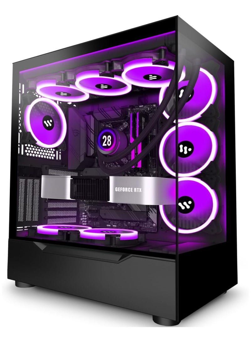 AJYAL Gaming PC i5-14400F / RTX 5060 Ti 8GB / H610M-G / Nvme 1TB SSD / 16GB RAM 3600 / 650W Power Supply / RGB Case / RGB Air Cooler Black